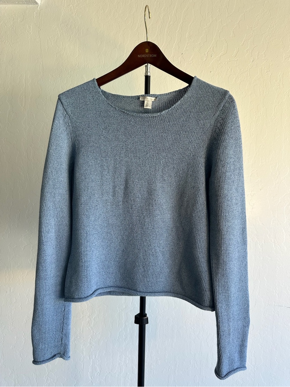 Nordstrom Light Blue Crewneck Knit Sweater